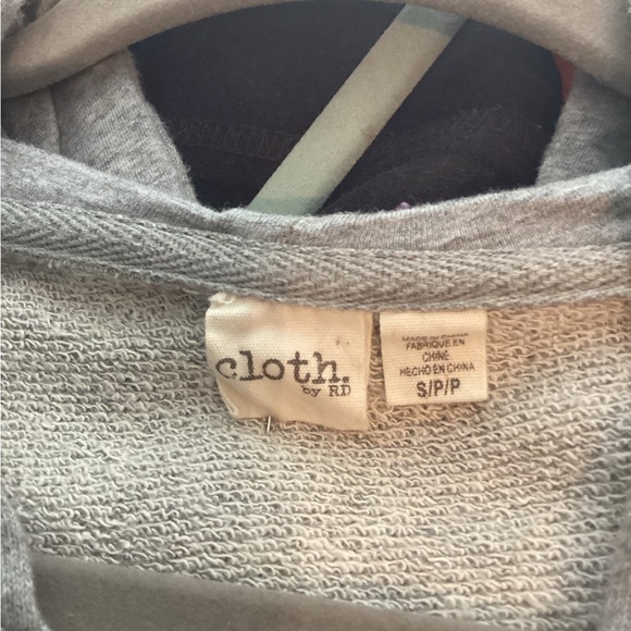 Cloth by RD Zip Up Oversized Hoodie Heather Grey Size Small - Picture 6 of 12